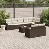 Image de vidaXL Salon de Jardin avec Coussins 9 pcs, Canapés de Terrasse, Ensemble de Meubles de Patio, Mobilier d'Extérieur, Marron 3251570