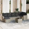 Image de vidaXL Salon de Jardin avec Coussins 8 pcs, Canapés de Terrasse, Ensemble de Meubles de Patio, Mobilier d'Extérieur, Gris 3251629