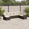 Image de vidaXL Salon de Jardin avec Coussins 8 pcs, Canapés de Terrasse, Ensemble de Meubles de Patio, Mobilier d'Extérieur, Marron 3251700