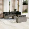 Image de Salon de jardin modulable GENERIQUE 9 personnes gris resine tressee 62 x 62 x 69 cm 10 pieces