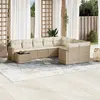 Image de vidaXL Salon de Jardin avec Coussins 10 pcs, Canapés de Terrasse, Ensemble de Meubles de Patio, Mobilier d'Extérieur, Beige 3251795