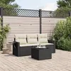 Image de vidaXL Salon de Jardin avec Coussins 4 pcs, Canapés de Terrasse, Ensemble de Meubles de Patio, Mobilier d'Extérieur, Noir 3252203