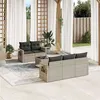 Image de Salon de jardin modulable Vidaxl resine tressee gris 6 pieces x 62 x 69