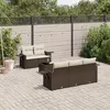 Image de Salon de jardin modulable Vidaxl rotin marron 6 pieces x 62 x 69 5 personnes