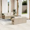 Image de Salon de jardin modulable GENERIQUE resine tressee beige 7 pieces 62 x 55 x 69 cm 6 personnes