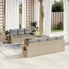 Image de Salon de jardin modulable vidaxl rotin 8 pieces beige 62 x 55 x 69 cm