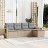 Image de vidaXL Salon de Jardin avec Coussins 5 pcs, Canapés de Terrasse, Ensemble de Meubles de Patio, Mobilier d'Extérieur, Beige 3252426