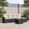 Image de vidaXL Salon de Jardin avec Coussins 6 pcs, Canapés de Terrasse, Ensemble de Meubles de Patio, Mobilier d'Extérieur, Noir 3252433