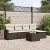 Image de Salon de jardin modulable Vidaxl resine tressee marron 6 pieces x 62 x 69 5 personnes