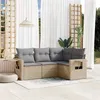 Image de vidaXL Salon de Jardin avec Coussins 4 pcs, Canapés de Terrasse, Ensemble de Meubles de Patio, Mobilier d'Extérieur, Beige 3252446