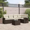 Image de Salon de jardin modulable GENERIQUE resine tressee marron 5 personnes 62 x 55 x 69 cm 6 pieces