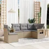 Image de vidaXL Salon de Jardin avec Coussins 5 pcs, Canapés de Terrasse, Ensemble de Meubles de Patio, Mobilier d'Extérieur, Beige 3252506