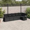 Image de Salon de jardin modulable Vidaxl resine tressee noir 6 pieces x 62 x 69 6 personnes