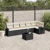 Image de vidaXL Salon de Jardin avec Coussins 7 pcs, Canapés de Terrasse, Ensemble de Meubles de Patio, Mobilier d'Extérieur, Noir 3252533
