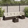 Image de Salon de jardin modulable GENERIQUE marron 7 pieces resine tressee 62 x 55 x 69 cm 6 personnes