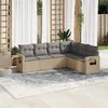 Image de vidaXL Salon de Jardin avec Coussins 6 pcs, Canapés de Terrasse, Ensemble de Meubles de Patio, Mobilier d'Extérieur, Beige 3252546