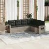 Image de vidaXL Salon de Jardin avec Coussins 6 pcs, Canapés de Terrasse, Ensemble de Meubles de Patio, Mobilier d'Extérieur, Gris 3252549