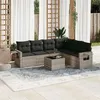 Image de vidaXL Salon de Jardin avec Coussins 7 pcs, Canapés de Terrasse, Ensemble de Meubles de Patio, Mobilier d'Extérieur, Gris 3252559