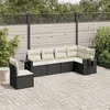 Image de vidaXL Salon de Jardin avec Coussins 6 pcs, Canapés de Terrasse, Ensemble de Meubles de Patio, Mobilier d'Extérieur, Noir 3252563