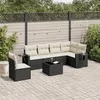 Image de vidaXL Salon de Jardin avec Coussins 7 pcs, Canapés de Terrasse, Ensemble de Meubles de Patio, Mobilier d'Extérieur, Noir 3252573