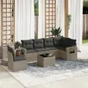 Image de vidaXL Salon de Jardin avec Coussins 7 pcs, Canapés de Terrasse, Ensemble de Meubles de Patio, Mobilier d'Extérieur, Gris 3252577