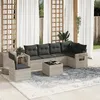 Image de vidaXL Salon de Jardin avec Coussins 7 pcs, Canapés de Terrasse, Ensemble de Meubles de Patio, Mobilier d'Extérieur, Gris 3252579