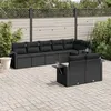 Image de Salon de jardin modulable Vidaxl resine tressee noir 8 pieces x 62 x 69 8 personnes