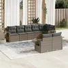 Image de Salon de jardin modulable VIDAXL resine tressee gris 8 pieces x 62 x 69 8 personnes