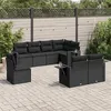 Image de vidaXL 8-delige Loungeset met kussens poly rattan zwart3252772