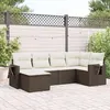 Image de vidaXL Salon de Jardin avec Coussins 6 pcs, Canapés de Terrasse, Ensemble de Meubles de Patio, Mobilier d'Extérieur, Marron 3252800