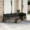 Image de vidaXL Salon de Jardin avec Coussins 8 pcs, Canapés de Terrasse, Ensemble de Meubles de Patio, Mobilier d'Extérieur, Gris 3252827