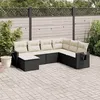 Image de vidaXL Salon de Jardin avec Coussins 7 pcs, Canapés de Terrasse, Ensemble de Meubles de Patio, Mobilier d'Extérieur, Noir 3252833