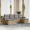 Image de vidaXL Salon de Jardin avec Coussins 6 pcs, Canapés de Terrasse, Ensemble de Meubles de Patio, Mobilier d'Extérieur, Beige 3252856