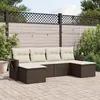 Image de vidaXL Salon de Jardin avec Coussins 6 pcs, Canapés de Terrasse, Ensemble de Meubles de Patio, Mobilier d'Extérieur, Marron 3252860