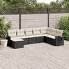 Image de Salon de jardin modulable Vidaxl resine tressee noir 8 pieces 62 x 55 x 69 8 personnes