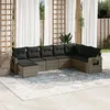 Image de vidaXL Salon de Jardin avec Coussins 8 pcs, Canapés de Terrasse, Ensemble de Meubles de Patio, Mobilier d'Extérieur, Gris 3252897