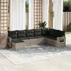 Image de vidaXL Salon de Jardin avec Coussins 8 pcs, Canapés de Terrasse, Ensemble de Meubles de Patio, Mobilier d'Extérieur, Gris 3252899