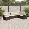 Image de Salon de jardin modulable VIDAXL rotin marron 8 pieces x 62 x 69 8 personnes