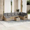 Image de Salon de jardin modulable vidaxl beige 9 pieces rotin 62 x 55 x 69 cm