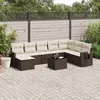 Image de Salon de jardin modulable GENERIQUE marron 8 personnes resine tressee 62 x 55 x 69 cm 9 pieces