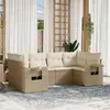 Image de vidaXL Salon de Jardin avec Coussins 6 pcs, Canapés de Terrasse, Ensemble de Meubles de Patio, Mobilier d'Extérieur, Beige 3252915