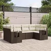 Image de vidaXL Salon de Jardin avec Coussins 6 pcs, Canapés de Terrasse, Ensemble de Meubles de Patio, Mobilier d'Extérieur, Marron 3252920