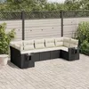 Image de Resine tressee Vidaxl 7 personnes salon de jardin modulable noir 62 x 55 x 69 7 pieces