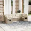 Image de Salon de jardin modulable VIDAXL resine tressee beige 7 pieces x 62 x 69 7 personnes