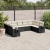 Image de Salon de jardin modulable Vidaxl resine tressee noir 9 pieces x 62 x 69 9 personnes