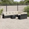Image de vidaXL Salon de Jardin avec Coussins 10 pcs, Canapés de Terrasse, Ensemble de Meubles de Patio, Mobilier d'Extérieur, Noir 3252983