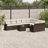 Image de Salon de jardin modulable - Pack de 10 pièces - Marron résine tressée 9 personnes 55x62x69 cm