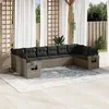 Image de Salon de jardin modulable Vidaxl resine tressee gris 10 pieces x 62 x 69 10 personnes