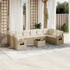 Image de vidaXL Salon de Jardin avec Coussins 11 pcs, Canapés de Terrasse, Ensemble de Meubles de Patio, Mobilier d'Extérieur, Beige 3253015