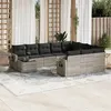 Image de vidaXL Salon de Jardin avec Coussins 11 pcs, Canapés de Terrasse, Ensemble de Meubles de Patio, Mobilier d'Extérieur, Gris 3253069